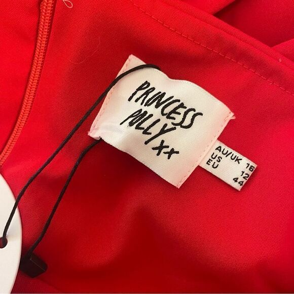 Princess Polly Lillie Red Mini Dress Size 12 NWT - Picture 11 of 12